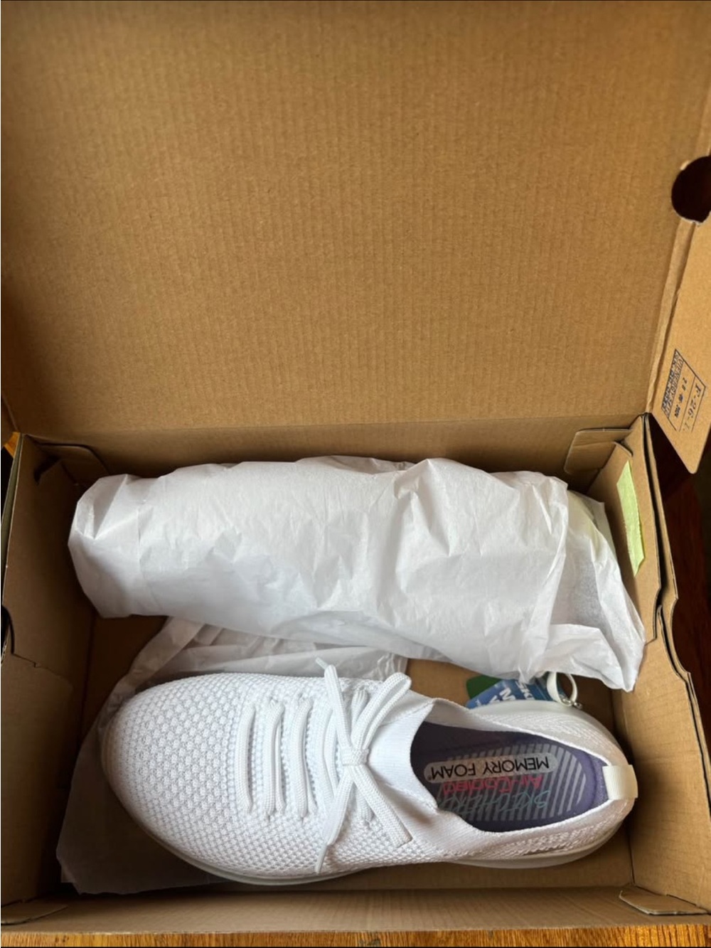 Skechers Women's All-White Knit Slip-On Sneaker - Picture 2 of 5